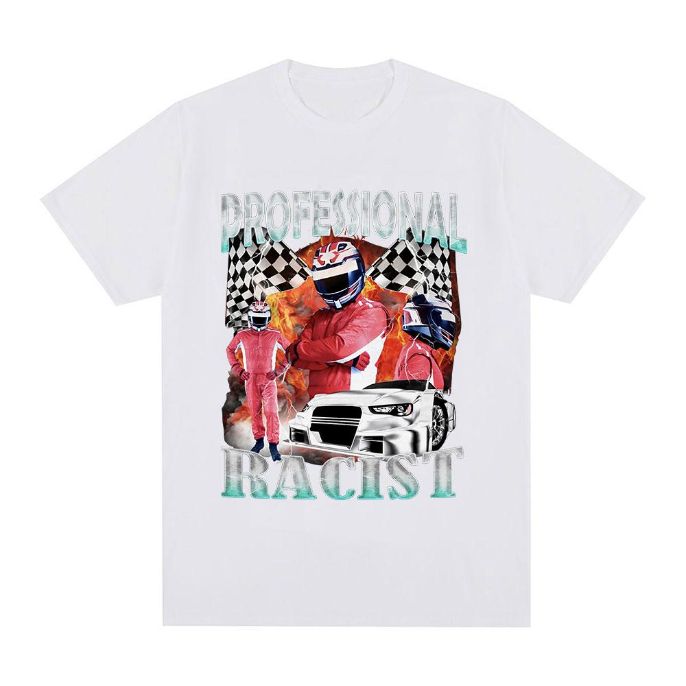 Professional Racer Graphic T-Shirt Funny Racing Meme Men's Fashion Vintage Short Sleeves T-shirts 100% Cotton Oversized T Shirts