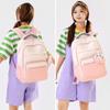 Trendy Lightweight High School Student Girls Schoolbag Large Capacity Burden Reduction Waterproof Backpack Primary School Students Grades 5-6 Book Bag