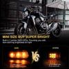 Motorcycle LED Turn Signal Lights 8mm Mini Flashing Light For Honda CBR500R CBR650F CB500X CRF250L MSX125 12V Moto Indicator