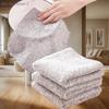{MX} 10Pcs Bamboo Charcoal Thickened Absorbent Dishcloth Microfiber Cleaning Cloths Oil Resistant Wipes Kitchen Rags