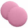 Seat Cushion 2 Pcs Pink Ø30 X 13 Cm Fabric