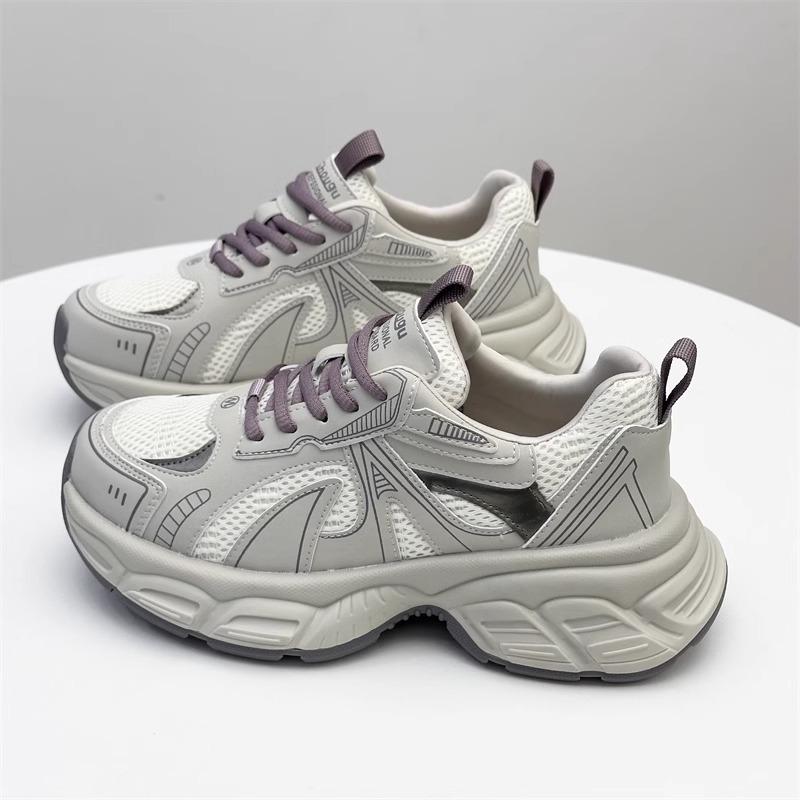 

Platform shoes women s summer new versatile student casual sports shoes mesh breathable white shoes 35 фіолетовий