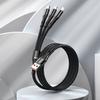 3-in-1 Charging Cable for Samsung Galaxy A14 4G-5G, A34 A54 5G A53 A52 M13 M23 5G, USB-C Micro-USB Cable Black 1.2 Meter