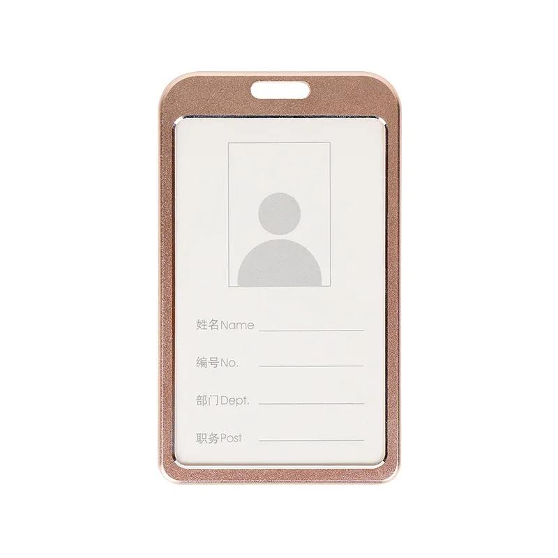 Credit ID Card Badge Bags Bank Business Work Card Holder with ABS Retractable Badge Reel Aluminum Alloy Credit Card Cover Case
