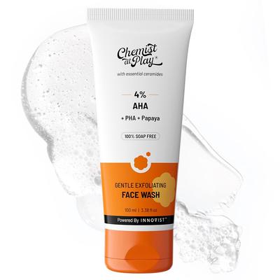 Chemist At Play Zachte Exfoliërende Gezichtsreiniger Dagelijks Gebruik Voor Alle Huidtypen Zeepvrije Reiniger 100 ml