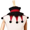 Guler Costum cu Volane pentru Adulți Accesoriu Petrecere Roșu și Negru pentru Halloween Cosplay Fotografii și Îmbrăcăminte Tematică