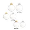 6Pcs/lot Clear Empty Christmas Ball Ornaments with Removable Gold/Silver Metal Hangers Great for Wedding Party Holiday