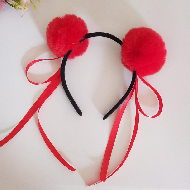 Ne Zha 2 Plyšová čelenka s kuličkou Animované filmové postavy Miniso Nezha Stejný styl gumičky do vlasů Roztomilé vlasové doplňky Dětský cosplay