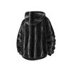 Men's Autumn and Winter Stand-up Collar Fleece Casual Jacket Plus Velvet Hooded Leopard Cardigan Fashion European and American Loose Plush Jacket