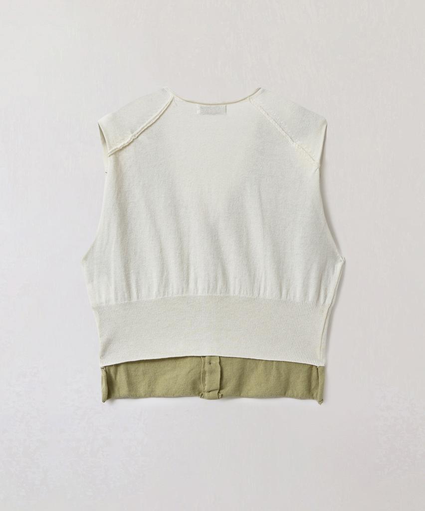 Peullabijeum Layered Knit Vest - Ivory