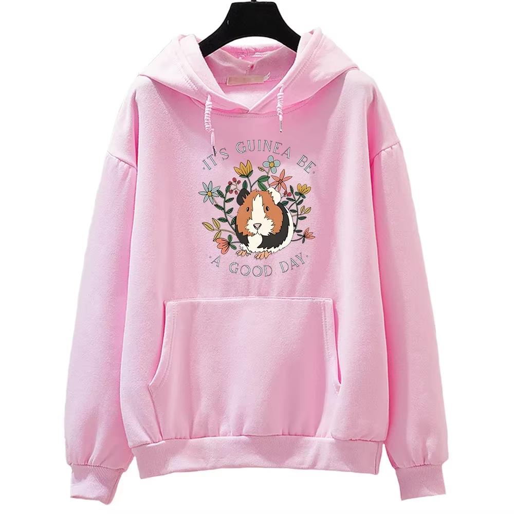 Cute Guinea Pig Graphic Hoodie Women_men Aesthetic Clothing Autumn Winter Fleece Sweatshirt Long Sleeve Sudadera Top