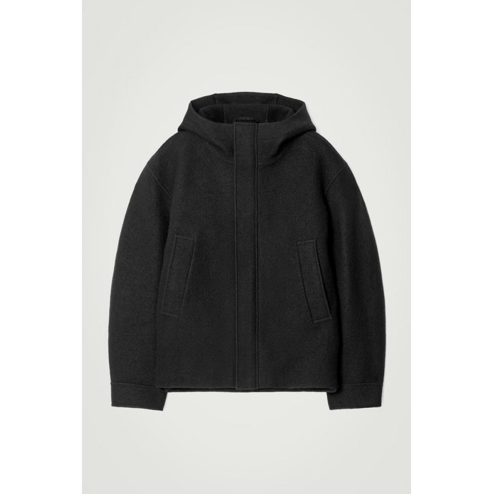 COS Japan Funnel Neck Wool Hooded Jacket