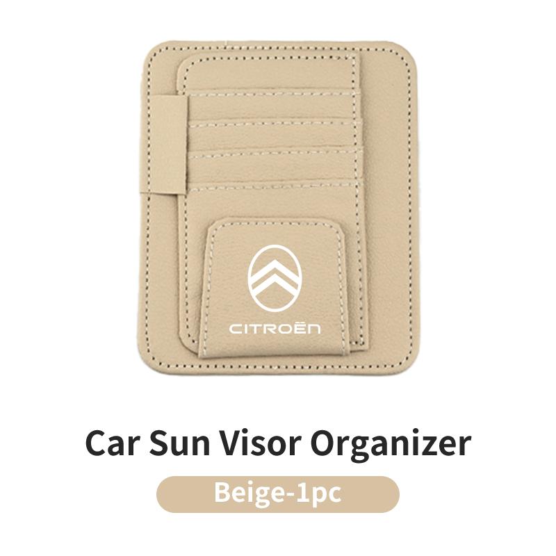 

Car Visor Sunglasses Holder Card Bag Glasses Storage Clip Accessories For Citroen C4 C3 C5 C1 C2 Berlingo Celysee Cactus Picasso