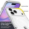 Clear MagSafe Magnetic Shockproof Phone Case for iPhone 16 15 14 Pro Max TPU+PC Protective Cover