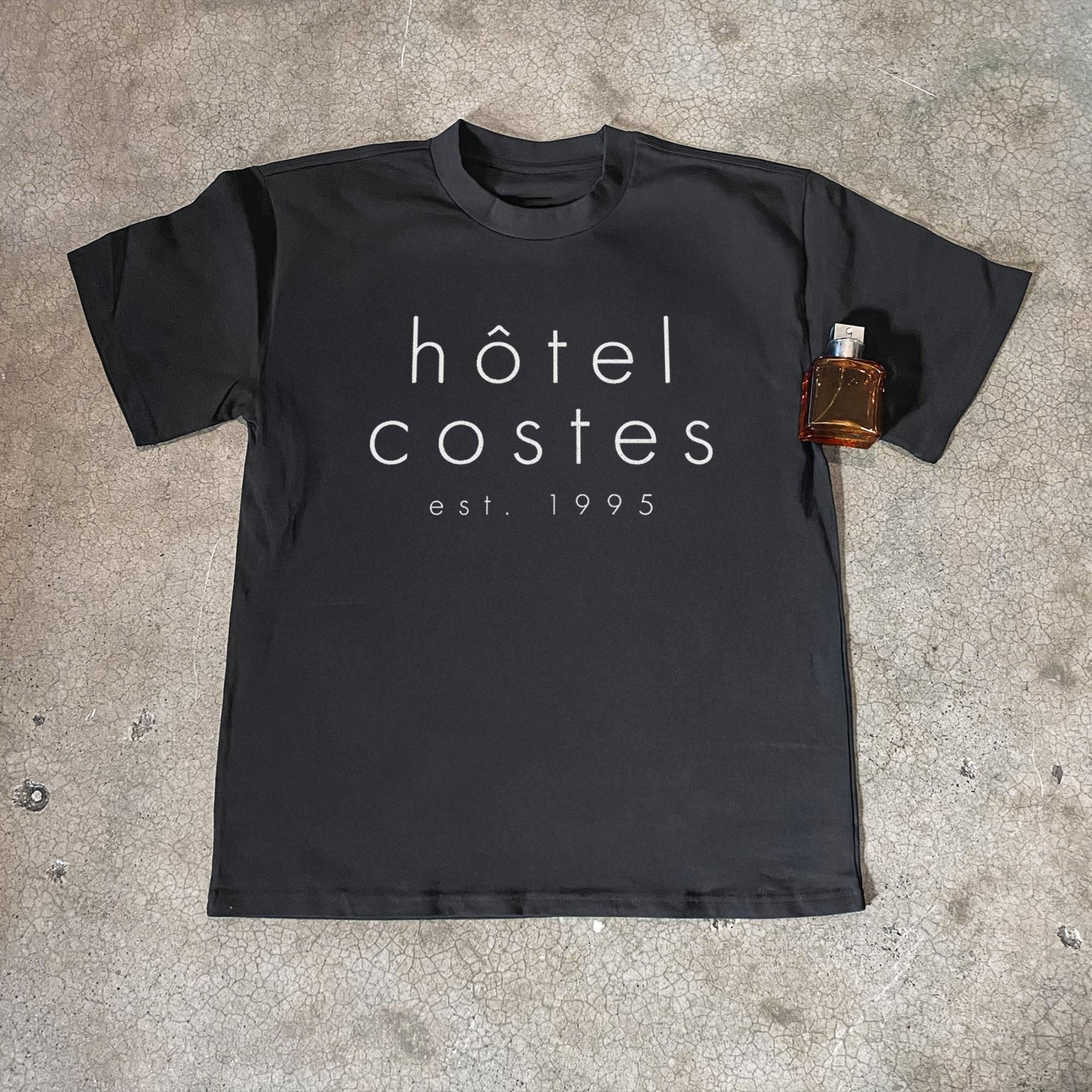 

Retro Hotel Costes T-Shirt Men Women Minimalist Logo Print Cotton Short Sleeve Casual Streetwear Top S разноцветный