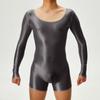 Sexy Men Dual Use Top T-Shirt Backless Bodysuit Stain Smooth Oil Glossy Shiny Sexy Tights Elastic Yoga Shapping Leotard Plus