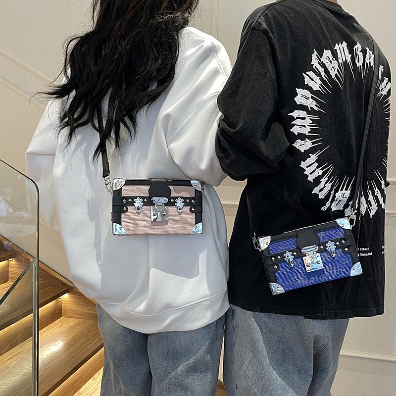 Trendy Box Messenger Bag: Stylish High-End Design for Men & Women