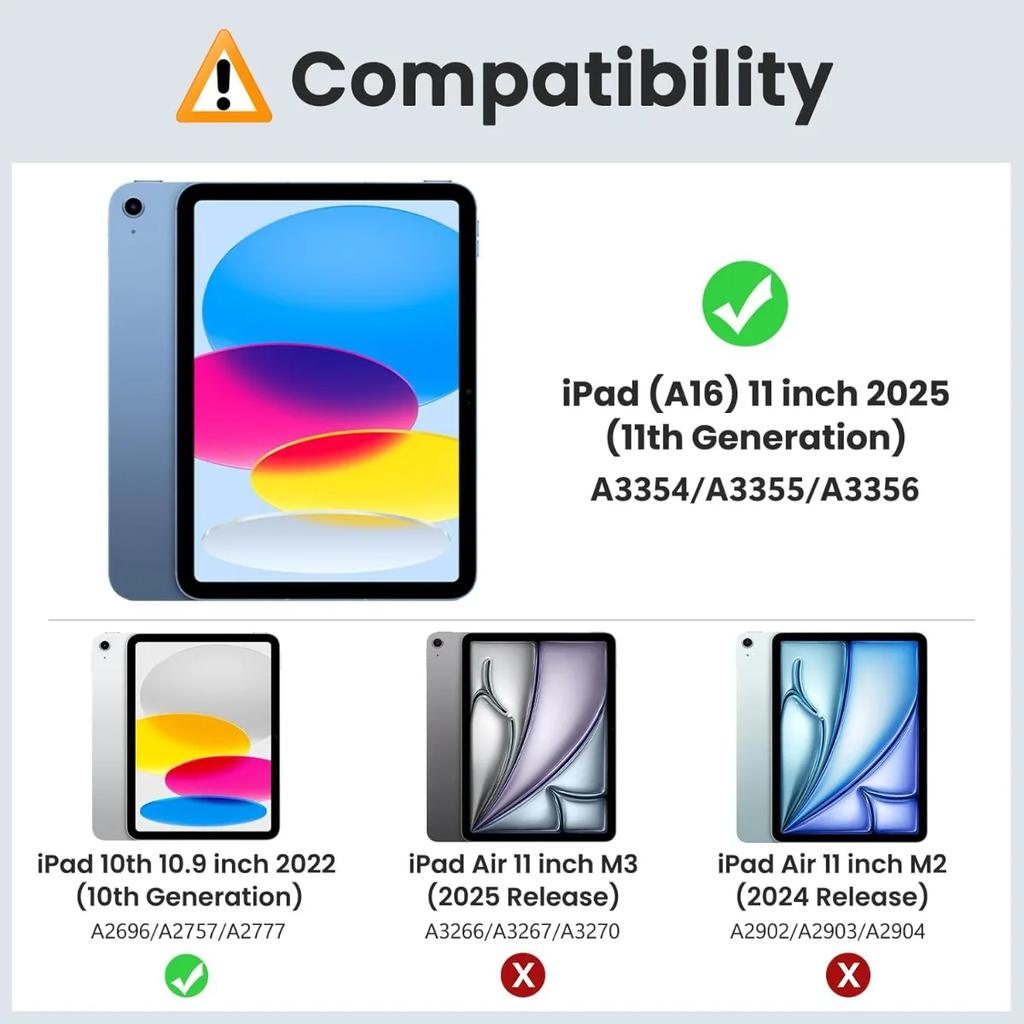For iPad A16 Case Support Magnetic Charging Auto Wake Up Tablet Cover Funda For iPad 11th Generation 11 Inch Case