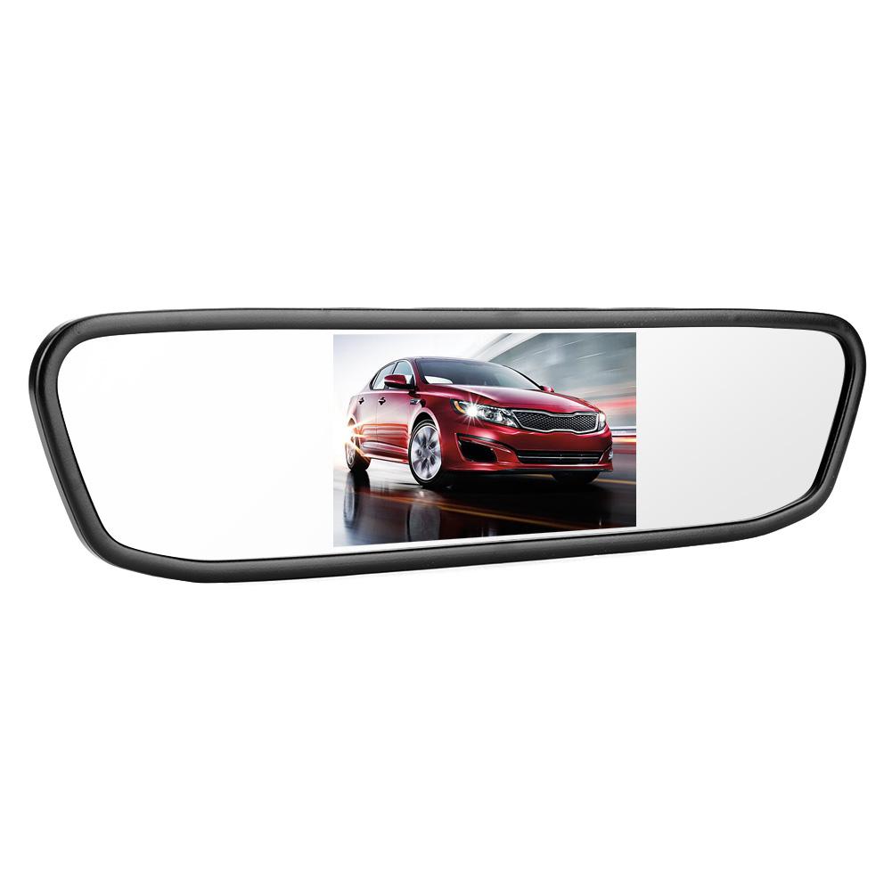 4.3in Car Rearview Mirror Monitor HD TFT LCD Screen 2 Channels Video Input