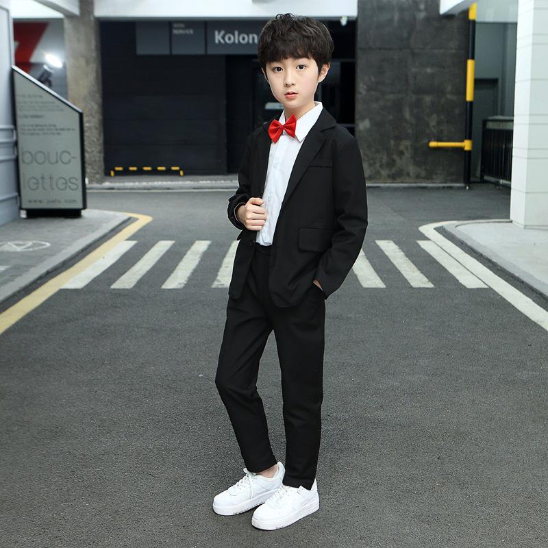 Children’s Summer Tuxedo Suit Set - Handsome Boy Pageant & Piano Performance Blazer for Big To Middle-Aged Kids