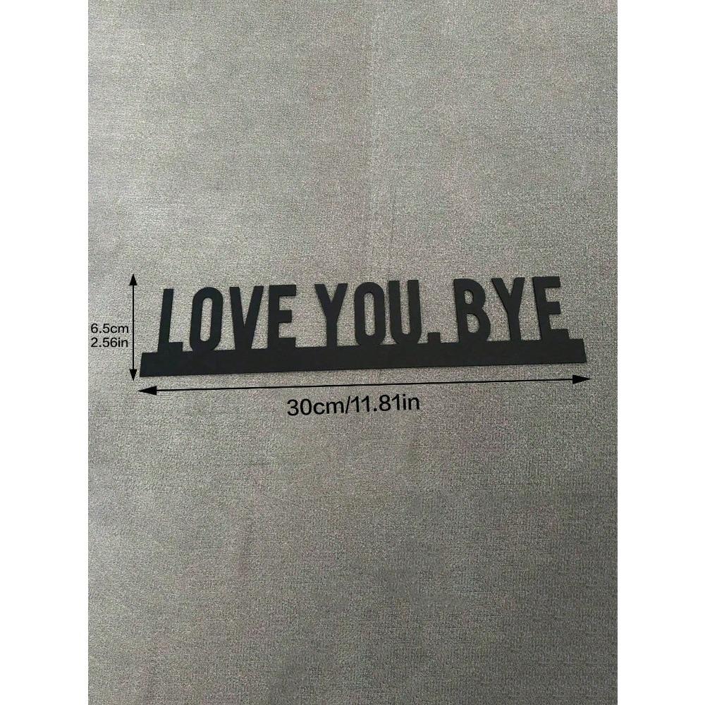Classic Metal LOVE YOU BYE Sign Geometric Wall Art Living Room Home Decor Unique Valentine's Day Gift Idea