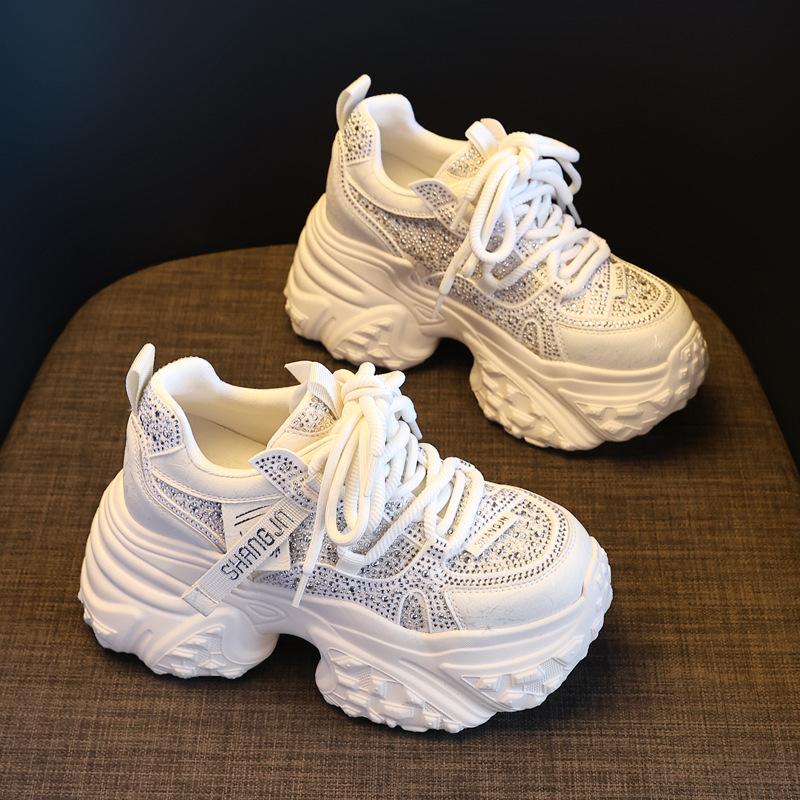 6166236 thick-soled inner height-increasing sports and leisure shoes women's 2026 autumn new muffin fashion dad shoes