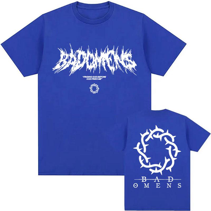 Funny Bad Omens Band Logo Graphic T Shirt Men Women Hip Hop Fashion Vintage T Shirts Male Casual Oversized Short Sleeve Tshirt
