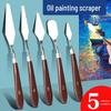 Stainless Steel Palette Knife Set for Oil, Acrylic & Gouache Paints - Variety of Flat & Pointed Heads