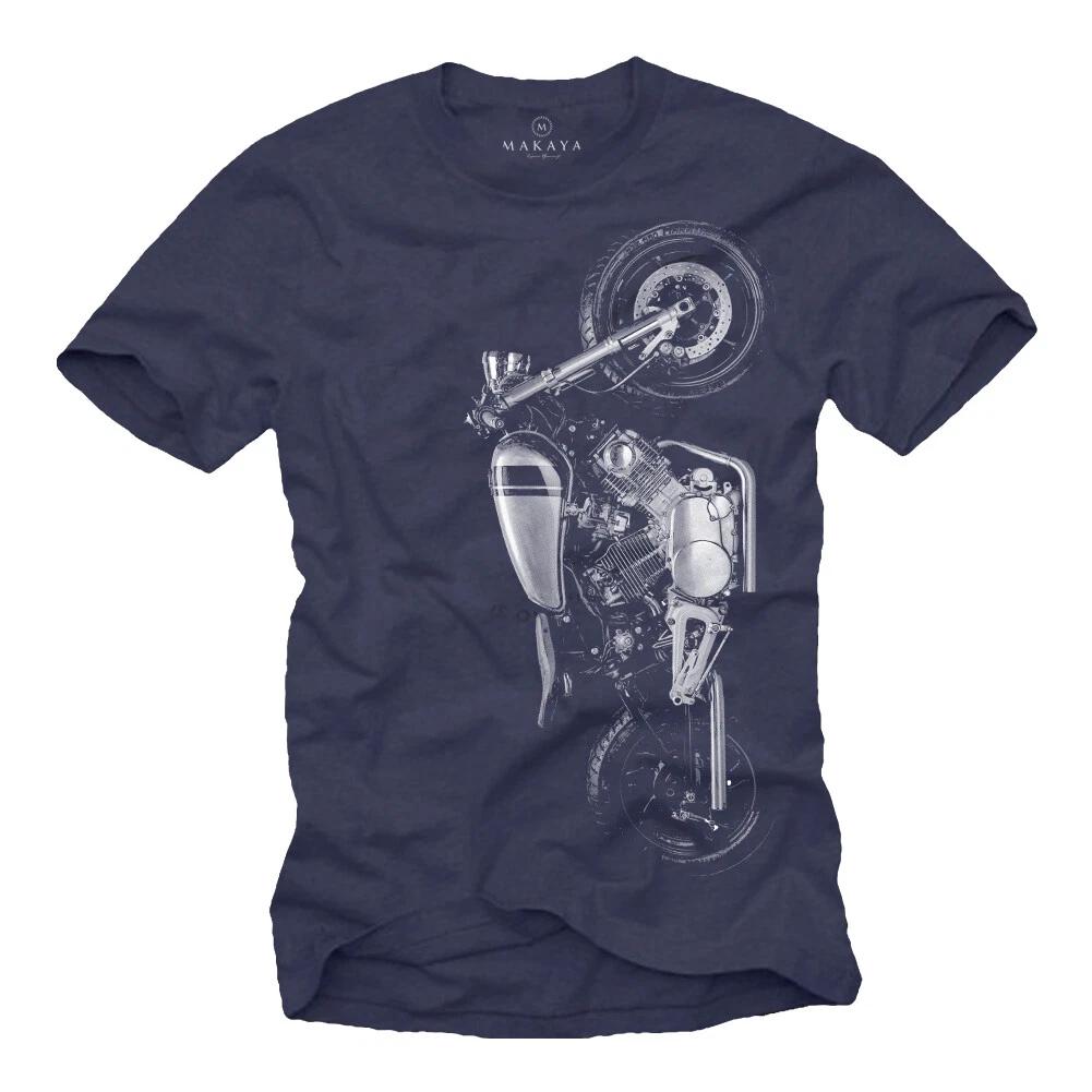 Custom Conversion Motorcycle Mens T-Shirt with Virago XV 750 Cafe Racer - Biker Men- S