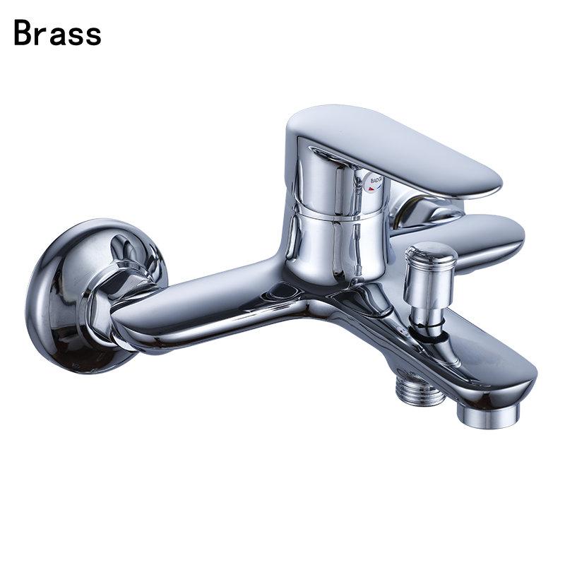 Brass Modern Wall Bathtubs Tap Sets Single Handle Bidet Shower Mixer S02 Tubs Faucet Chrome Bath Shower Faucets