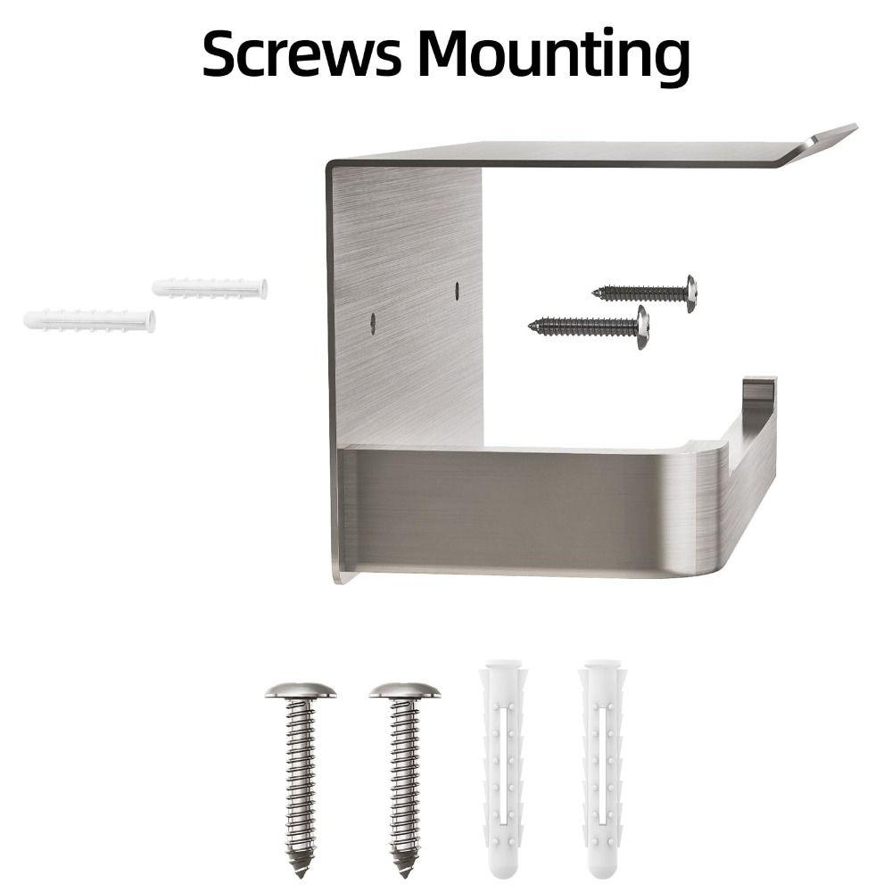 HOMEMYSTIQUE Toilettenpapierhalter Aus Edelstahl 304 – Doppelpfosten, Schwenkbar, Gebürstetes Nickel, Wandmontage