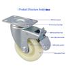 PP Nylon Swivel, Fixed, & Braked Casters - Trolley & Equipment Wheels, 3-5 Inch