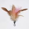 Long Steel Wire Rod Feather Bell Interactive Cat Teaser Toy With Replacement Head