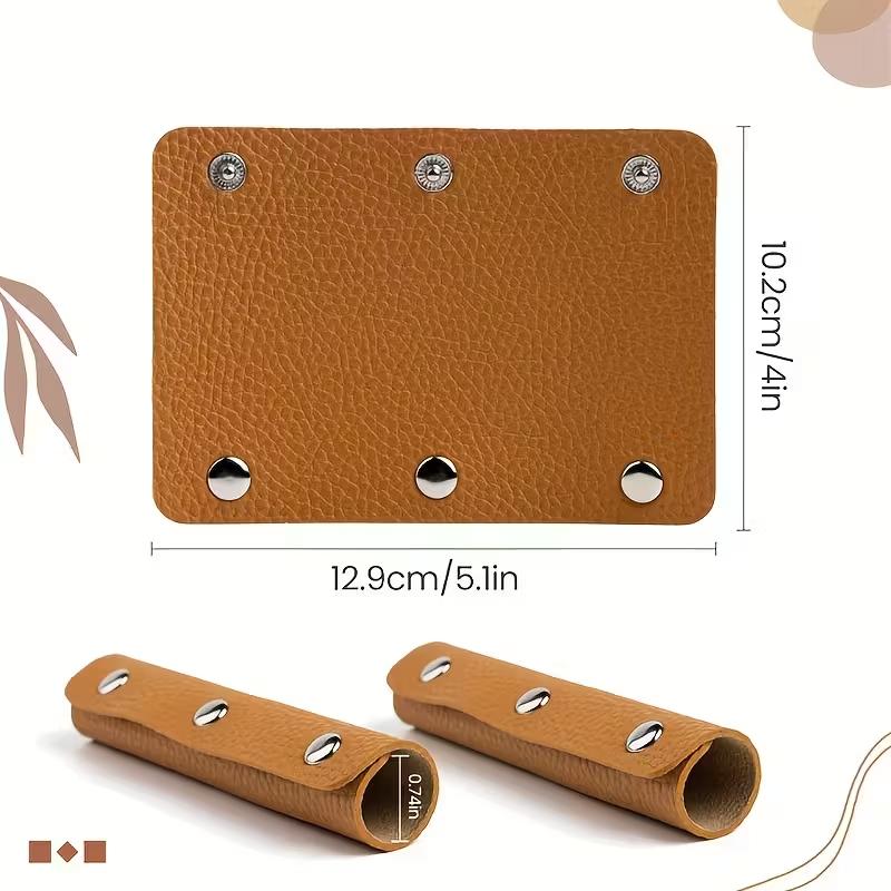 1 Pair Luggage Handle Cover Soft Leather Grip Protector Anti-Slip Shoulder Strap Pad For Suitcases Leathercraft Accessories