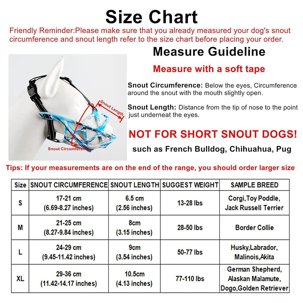 Pet Dog Basket Muzzles Upgraded Soft Breathable Cage Muzzle Adjustable Dog Mouth Guard Anti-Bark Biting for Small Large Dogs