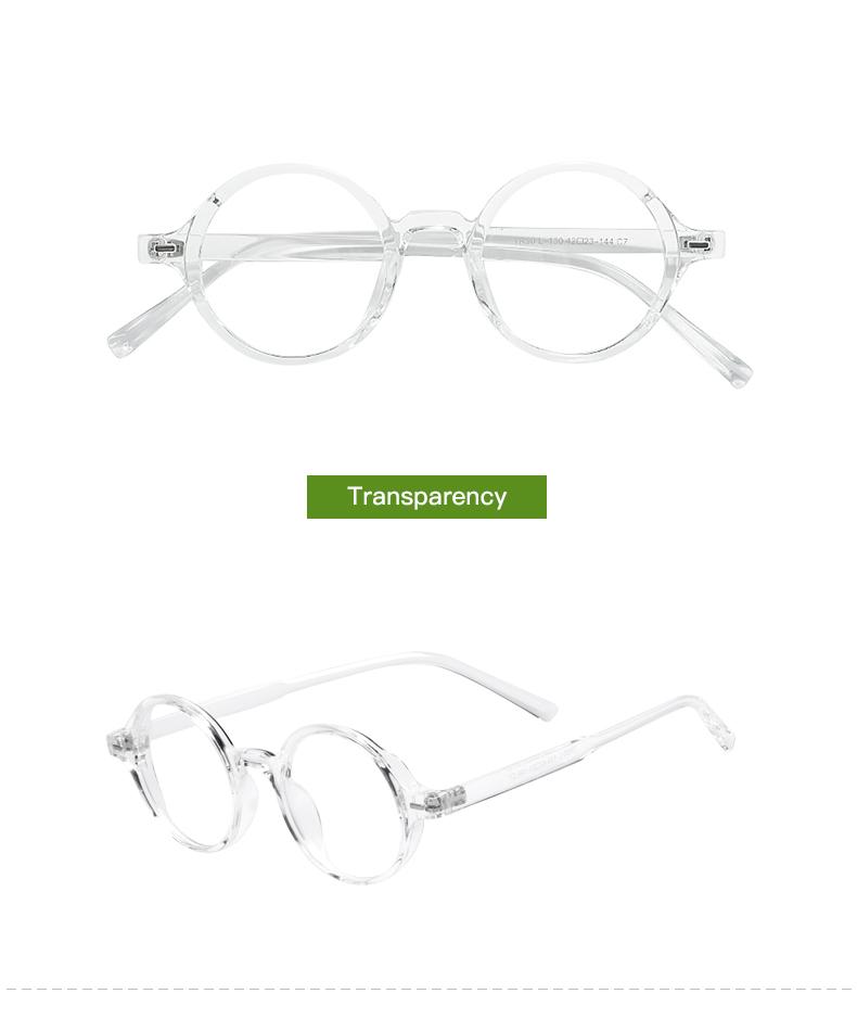 

TR90 Men Women Plastic Lightweight Vintage Glasses Frame Extra Small Transparent Round Eyeglasses For Prescription Lenses Myopia прозрачный