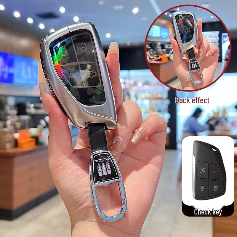 High-End Full-Coverage Metal Key Fob Case for Buick Envision Plus, Envision S/GS, and LaCrosse Cars