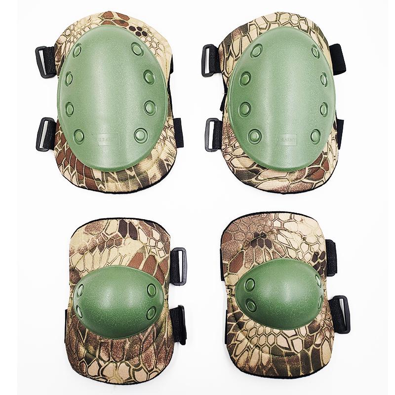 Adult Camo Tactical KneePad Elbow Pads CS Training Cycling Protector Army Airsoft Outdoor Sports Protective Kneepad Safety Gear
