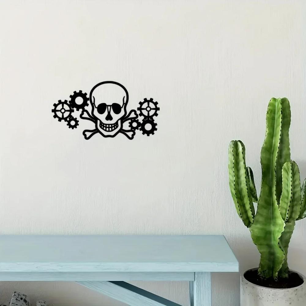 Настенный декор «Черепа и шестерни» - Металлический шедевр для Хэллоуина — фото 5