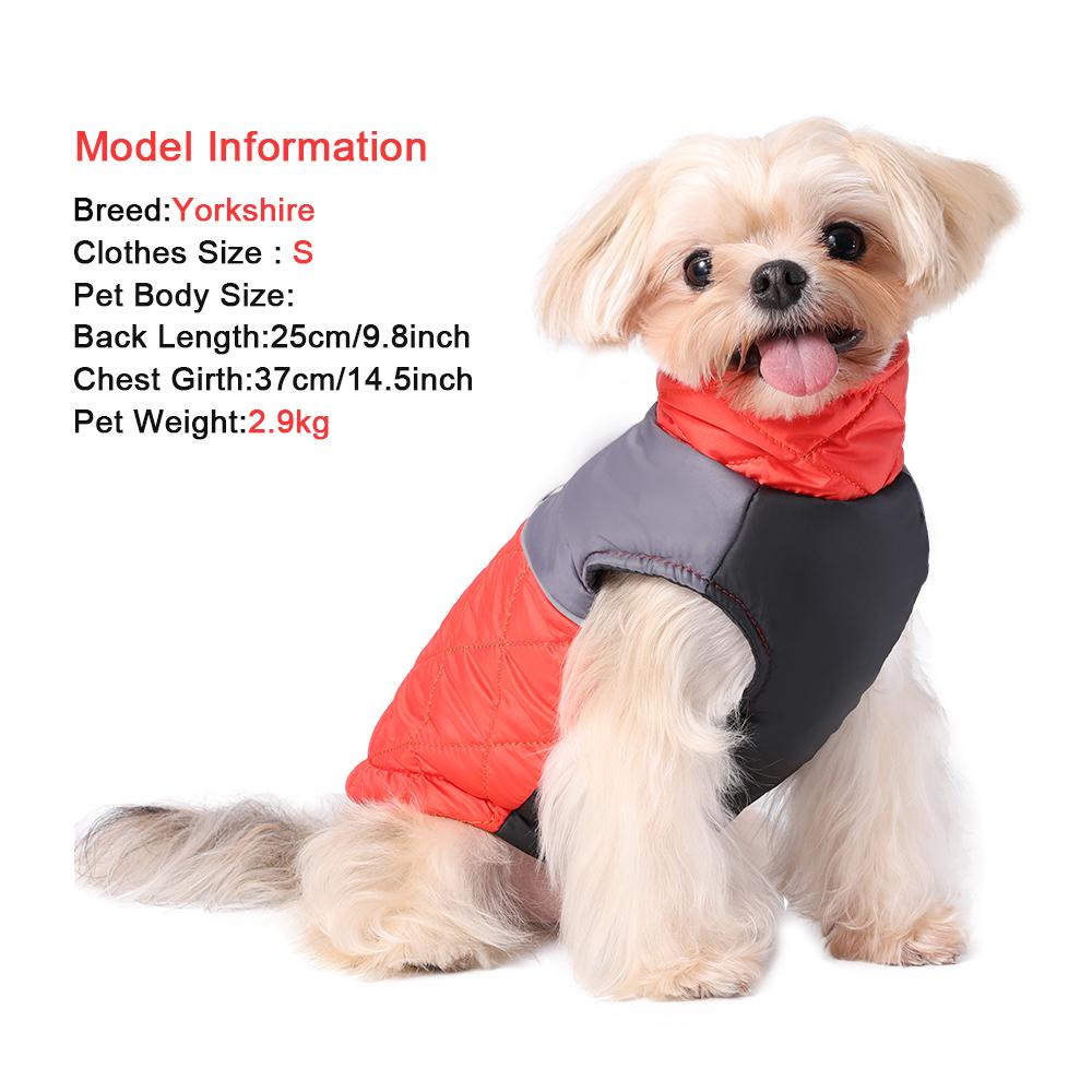 Waterproof Small Dog Coat Autumn Winter Warm Pet Clothes For Dogs Cat Safety Reflective Puppy Vest Jacket Chihuahua Pug Costume