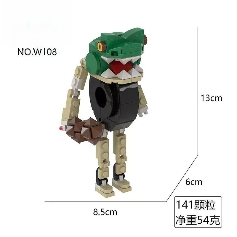 New Type MutationTung Tung Tung Sahur Horror Figurine Educational Assembly Building Blocks Doll Toys For Kid Birthday Gifts
