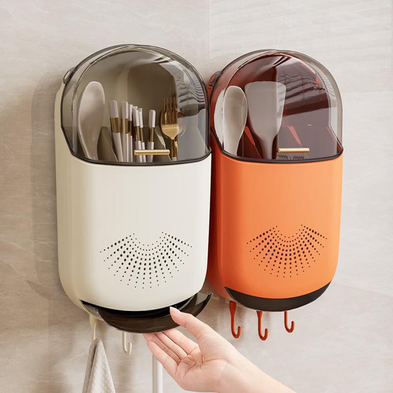 Punch-Free Wall-Mounted Plastic Chopstick Holder