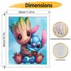 Disney Oil Paint Art Painting Kit Groot Stitch Hug Home Wall Decor DIY Craft Gift