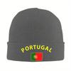 Portugiesische Flagge Mützen Beanie Mützen Grafik Strickmütze Winter Y2K Cool Unisex Damen Hippie Thermisch Elastische Kappe