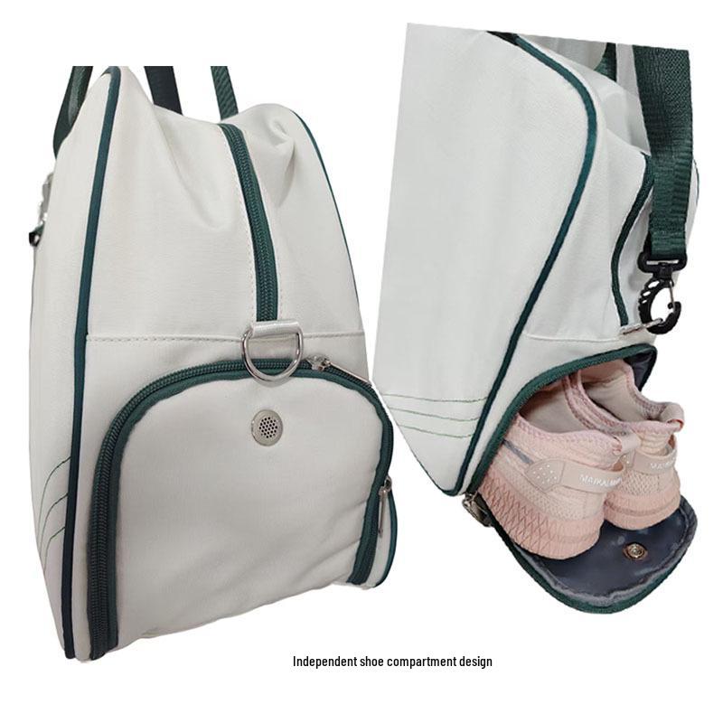 Large Capacity Tennis & Badminton Racket Bag with Shoe Compartment - Single Shoulder Crossbody Sports Bag