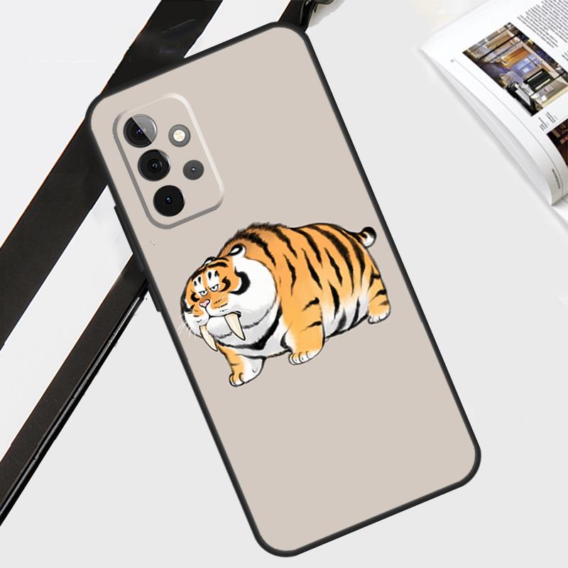 fat tiger Cartoon Funny Case For Samsung Galaxy A06 A56 A36 A26 A16 A54 A34 A14 A12 A22 A32 A52 A13 A53 A15 A35 A55