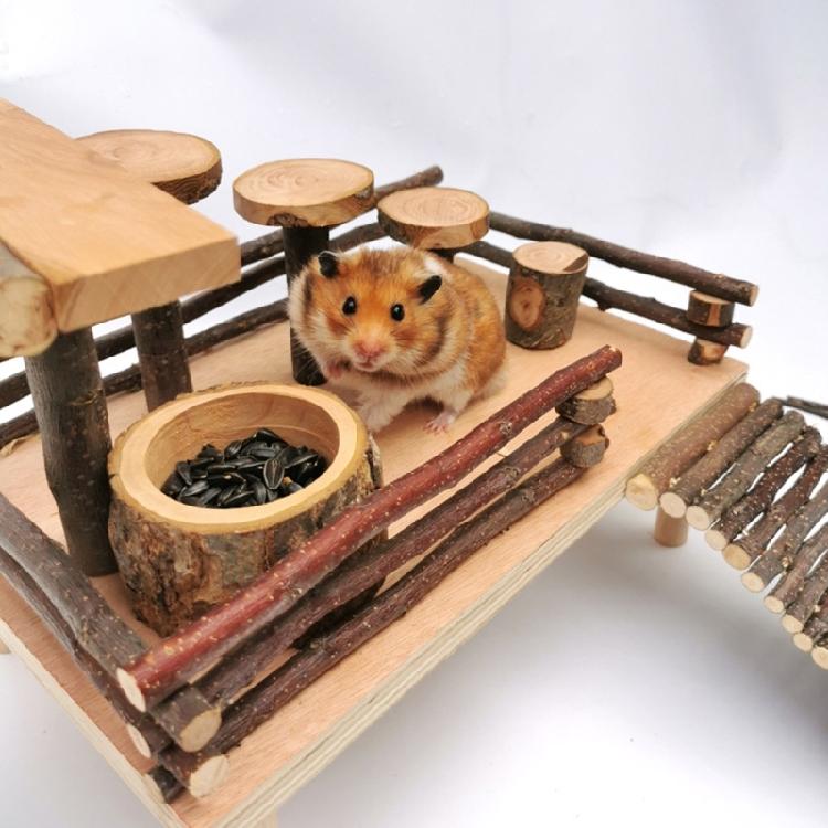Hamster Platform Cage Ladder Toy Small Animals Climbing Jumping Boredom Pet Toy