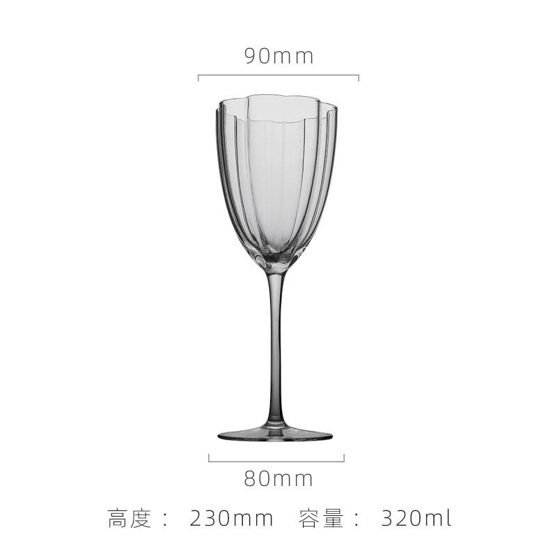 Creative Cocktail Glass with Reverse Mouth High-value Tulip Glassware High-heeled Wine Glass Juice Glasses