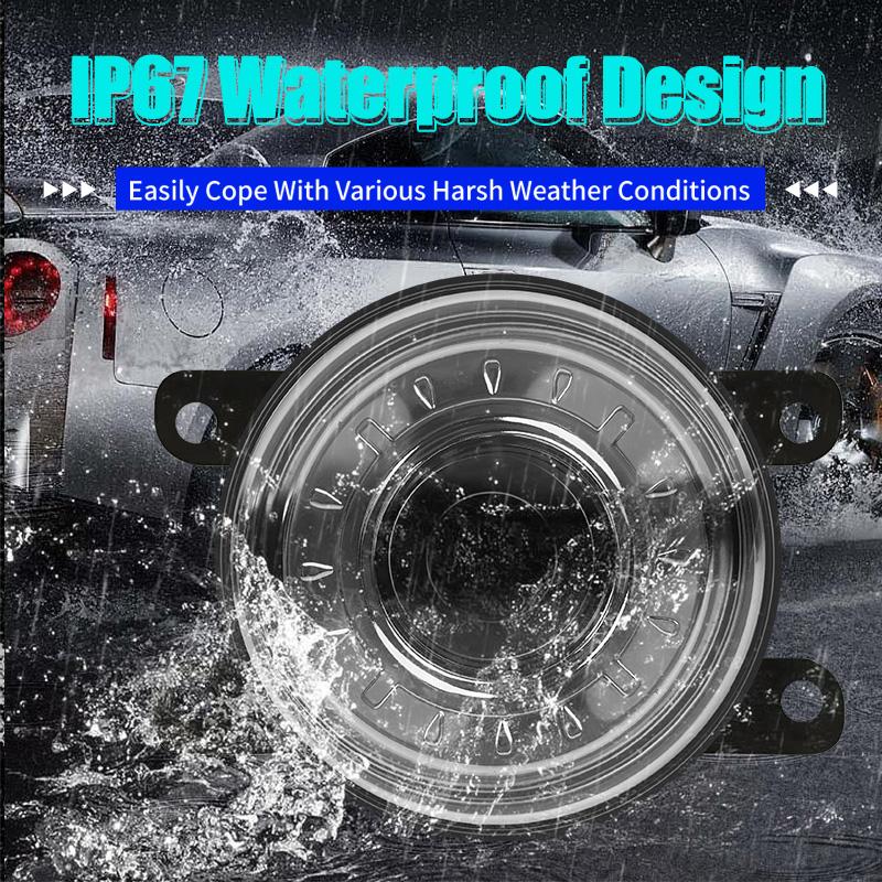 LED Fog Light 3 inch LED Lens White Yellow Light 30W Fog Lamp Assembly for Honda Nissan Porsche 33900-T0A-A01 H451SAJ100