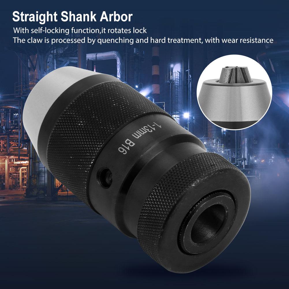 Carbon Steel Self Tighten Keyless Lathe Drill Chuck B16 Arbor Live Center (Light Duty)